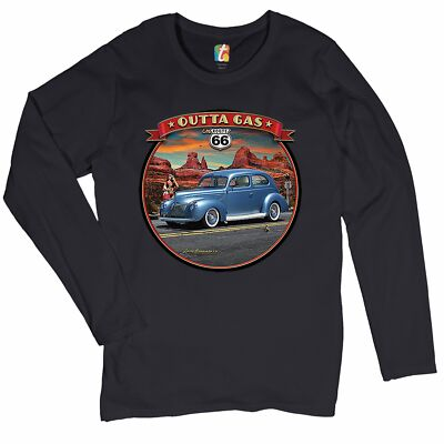 #ad Outta Gas on Route 66 Women#x27;s Long Sleeve T shirt The Mother Road Retro Vintage $27.95