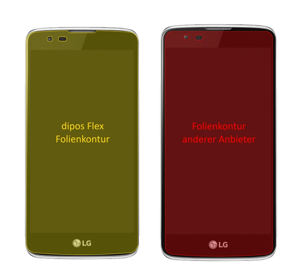 3x Protector de Pantalla para LG Phoenix 2 Fundas de Película Protectora 100% Dipos Flex Foto 2 de 4