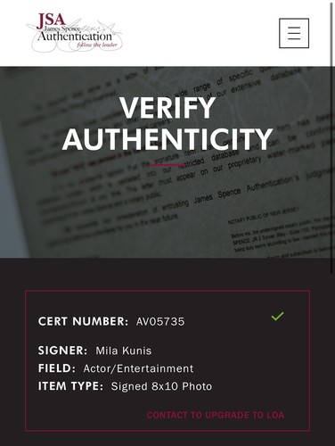 MILA KUNIS SIGNED 8X10 PHOTO THAT 70’s SHOW SCHAUSPIELERIN HANDSIGNIERT 2001 MIT JSA COA - Bild 4 von 5