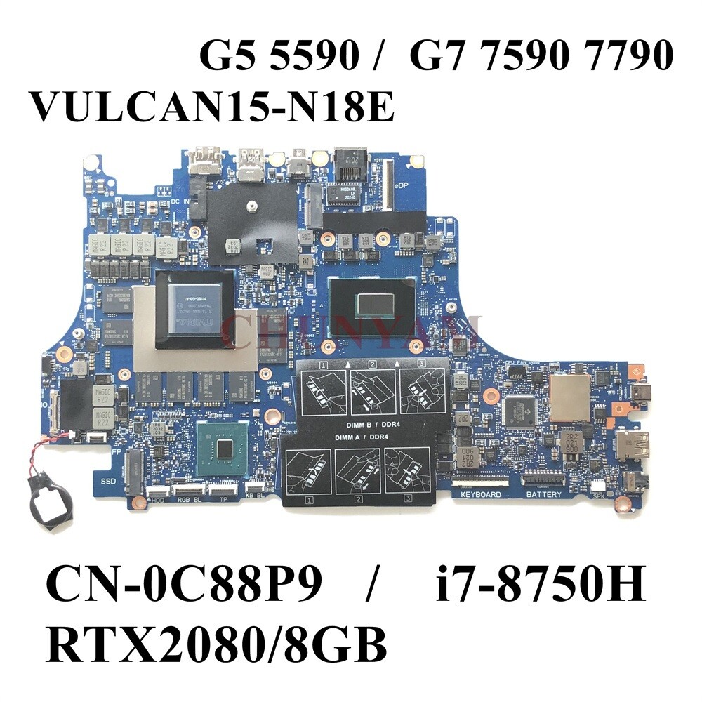 Computer Motherboards Dell G7 7790 Motherboard 8T1X2 08T1X2 I9