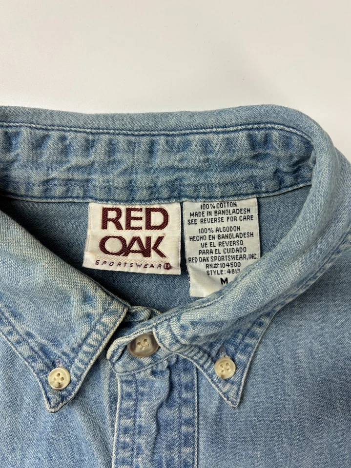 Vintage Ohio State Buckeyes Cropped Long Sleeve Button Up Shirt / Medium Blue - Image 4 of 4