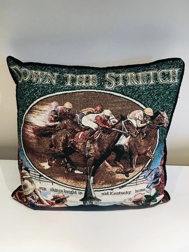 Almohada decorativa tapiz Mill Street Design Kentucky Derby carreras de caballos Foto 2 de 4