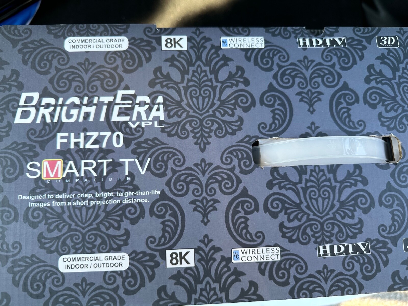 Bright ERA VPL FHZ70 Smart Projector 8K HD Bundle With Projector Screen