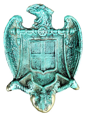 Metal Crested Eagle Dish Catch All Valet Ashtray