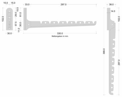 Appendiabiti A Parete In Alluminio Bianco 330 Mm - Foto 9