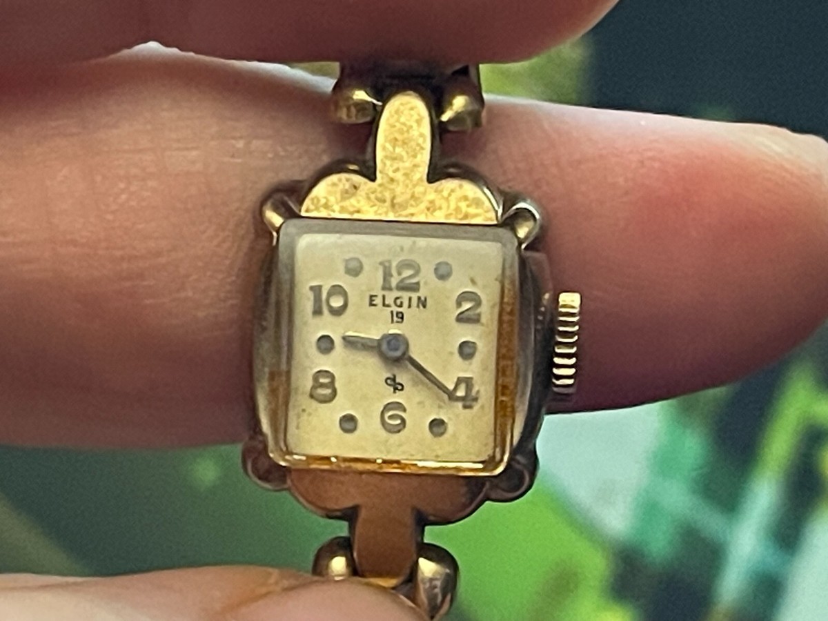 ANTIQUE GEMEX LADIES WATCH Elgin 19 10K Gold Filled - Main Image