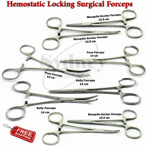 Hemostat Artery Surgical Forceps Veterinary Locking Clamp Pliers Tissue Suturing - Picture 1 of 12