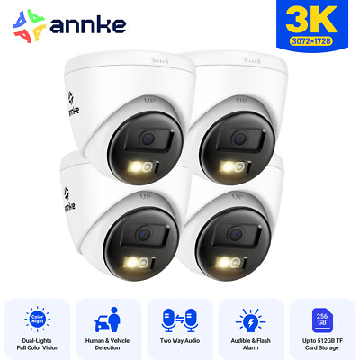 ANNKE C500X 3K PoE Security IP Camera 5MP Two Way Audio Outdoor AI Color Night