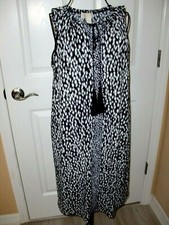 Women's~MICHAEL KORS~ANIMAL PRINT~TESSLES STRAPS~STRETCH~SLEEVELES DRESS size XS