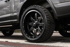 20 Fuel Maverick Wheels Rims 20x10 D61020007047 5 Lug 5x139.7 5x150 Black Milled
