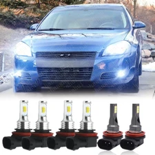 For Chevy Impala 2006-2013 Combo 6X 6000K LED Headlights Hi Lo + Fog Light Bulbs