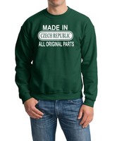 Made In Czech Republic All Orignal Parts men Sweatshirt White Forest Green Made In Czech Republic All Orignal Parts men Sweatshirt White Forest Green