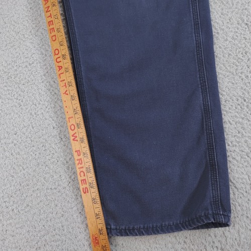 Carhartt FR Pants Mens 36x34 Navy Canvas Flame-Resistant Original Fit Carpenter - Picture 13 of 23