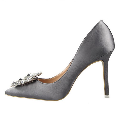Scarpe da sposa decolte donna verdi raso punta strass tacco nuove - Foto 29 di 59
