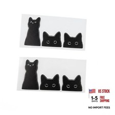Cute Cat Mirror Decals for Car Rearview Mirror, 6 Pcs Peeking Cat Vinyl