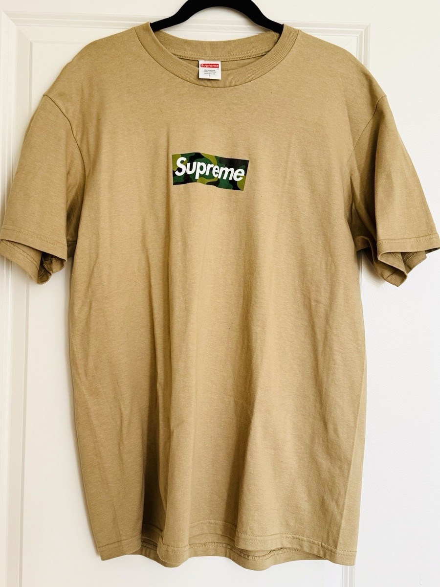 Supreme Camo Box Logo KHAKI FW23 T-Shirt Size Large | eBay