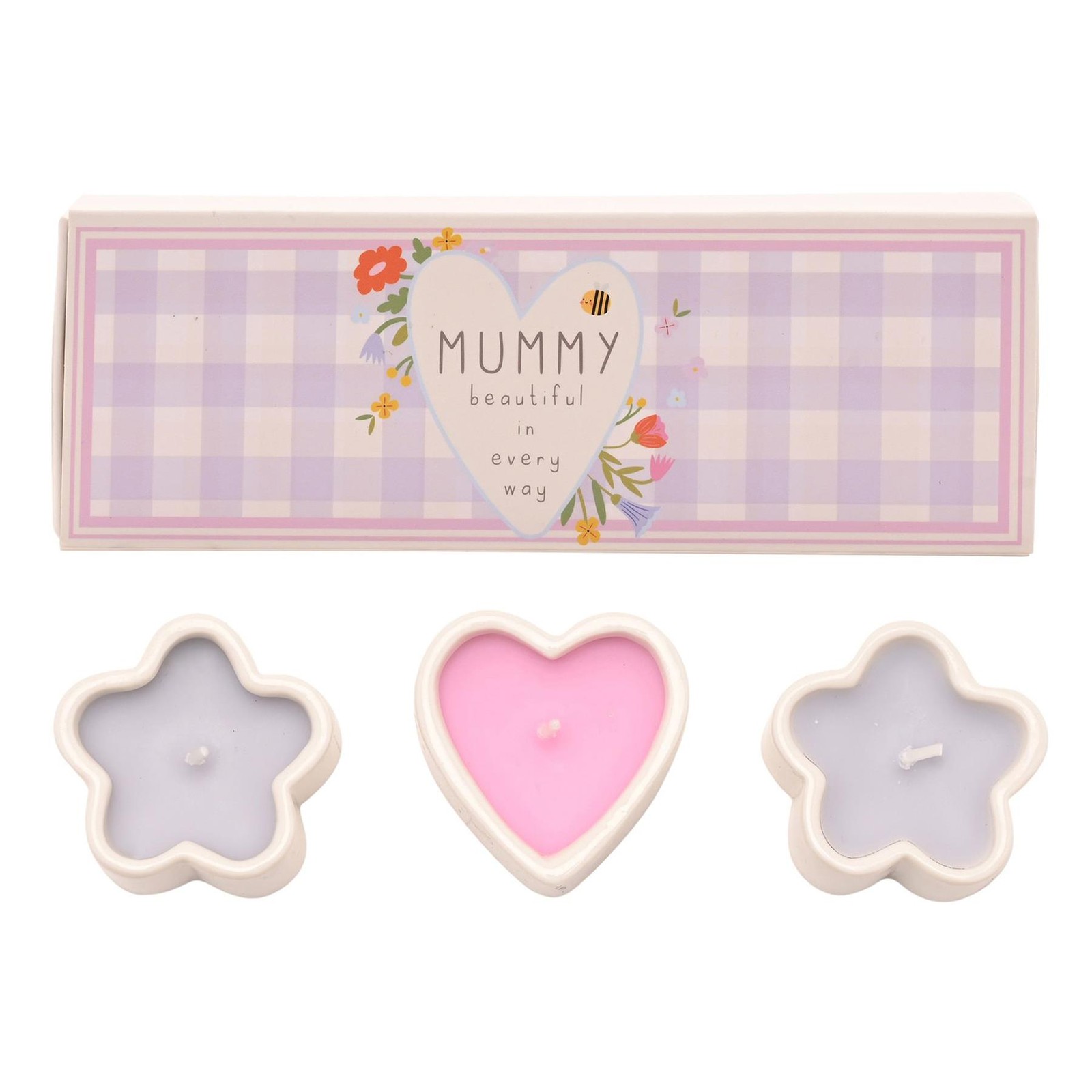Mummy Scented Candles 3 Pack Peony, Lychee and Musk 4 Hours Burn Time Gift Boxed