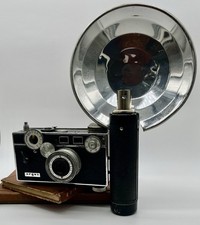 Vintage Argus C3 Rangefinder Camera w/ Flash Unit  The Brick  AS-IS Parts/Decor
