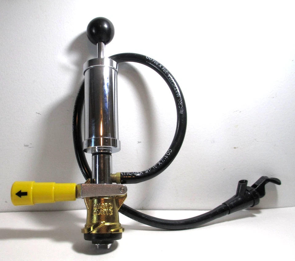 Micro Matic Cromo Barril Cerveza Grifo Bomba Manual Doméstica 8"   Foto 2 de 4