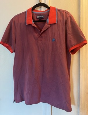 Vilebrequin Men's Red Turquoise Polo Shirt Size Large GUC