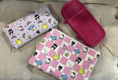 Hello Kitty by Sanrio Pencil Pouch Purple 8.75x4.25 Additional 2 Bags