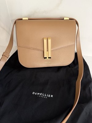 DeMellier Beige Leather Vancouver Crossbody Bag