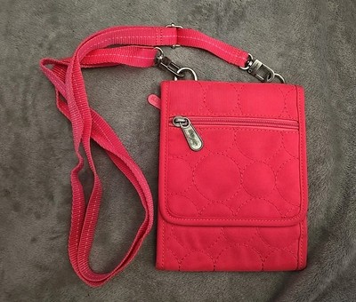 Thirty One 31 Vary You Crossbody Organizer Wallet Bag Coral Quilted Pink New