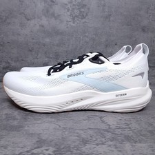 BROOKS Glycerin 22 Neutral Running Shoes Mens Size 13 D White Winter Sky Black