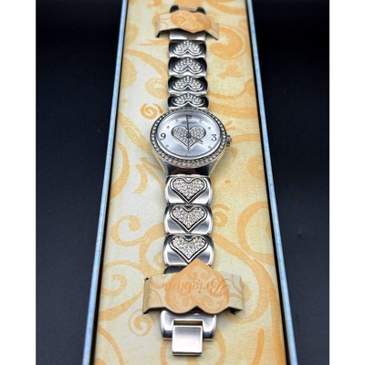 Brighton Huntington Beach Heart Crystal Silver Plated  display picture 2
