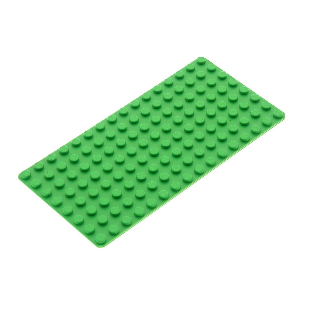 1x Lego Building Plate 8x16 Flat Bright Light Green Baseplate 7411 4179598 3865