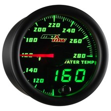 52mm Maxtow Water Temp Temperature F Gauge W Digital Led Analog Readouts
