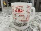 VTG Anchor Hocking Fire King Milk Glass CB'er Trucker Radio Lingo Coffee Mug 70s