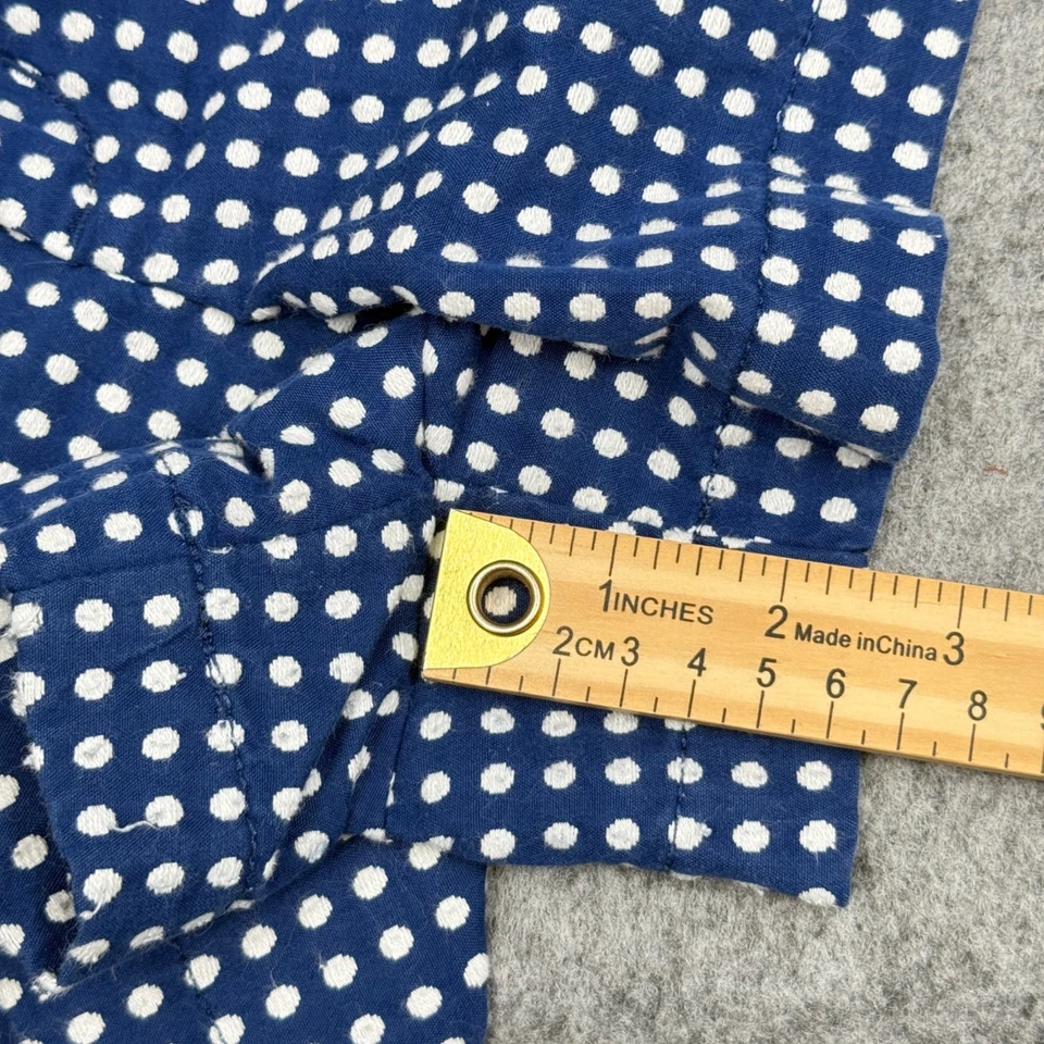 Pantalones cortos Merona para mujer azul marino y blanco a lunares talla 18 mezcla de algodón Foto 3 de 4