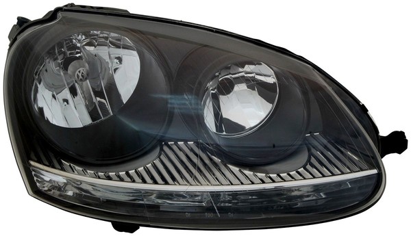 Scheinwerfer Halogen Rechts FüR VW Golf 5 + GTI Jetta 3 2003-2009 Schwarz Motor-image
