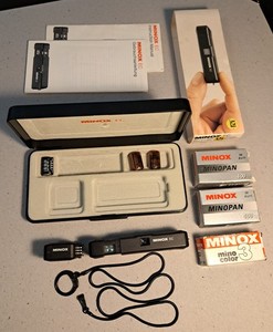 Vintage Minox EC Sub-miniature spy camera with flash, batteries & film AWESOME