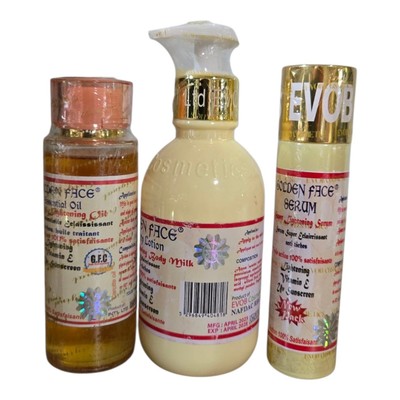 Golden Face lightening body lotion + vitamin E. 250ml, Serum, Oil