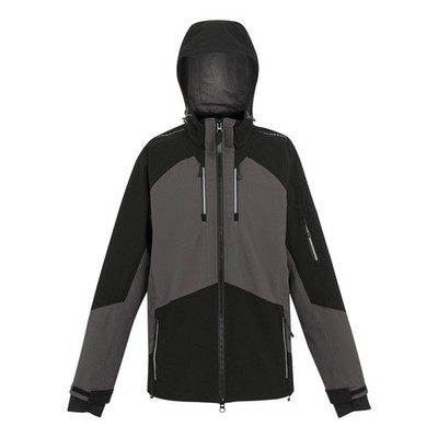 Regatta 4TEX slate grey/black waterproof stretch shell jacket coat #TRW535