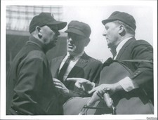 1959 Cleveland Joe Gordon Joe Paparella Baseball Game Historic Vintage Photo 7x9