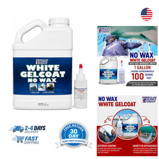 White Gelcoat Gel Coat Interior Exterior Gallon with 60cc Hardener MEKP