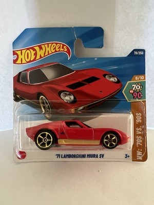 Hot Wheels 1971 Lamborghini Miura SV   HW 70s vs 80s (rot) - Sammlermodel
