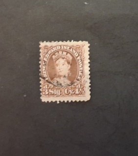 PRINCE EDWARD ISLAND 1870 4 1/2d (3d STG) MARRONE QV SG 32 VGU c£90