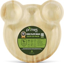 22cm Kids Plate Bear Shape – Child Size Dinner Plate for Toddlers & Children
