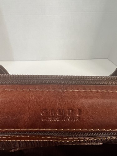 GIUDI Gorgeous Vintage Brown Luxury Leather Satchel Italian Handbag Sz Large - Picture 11 of 16