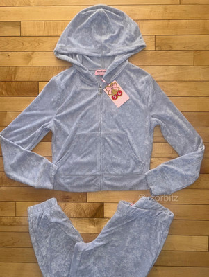 NEW! JUICY COUTURE Towel Terry OG Bling Tracksuit Set in Lavendar Haze Size S