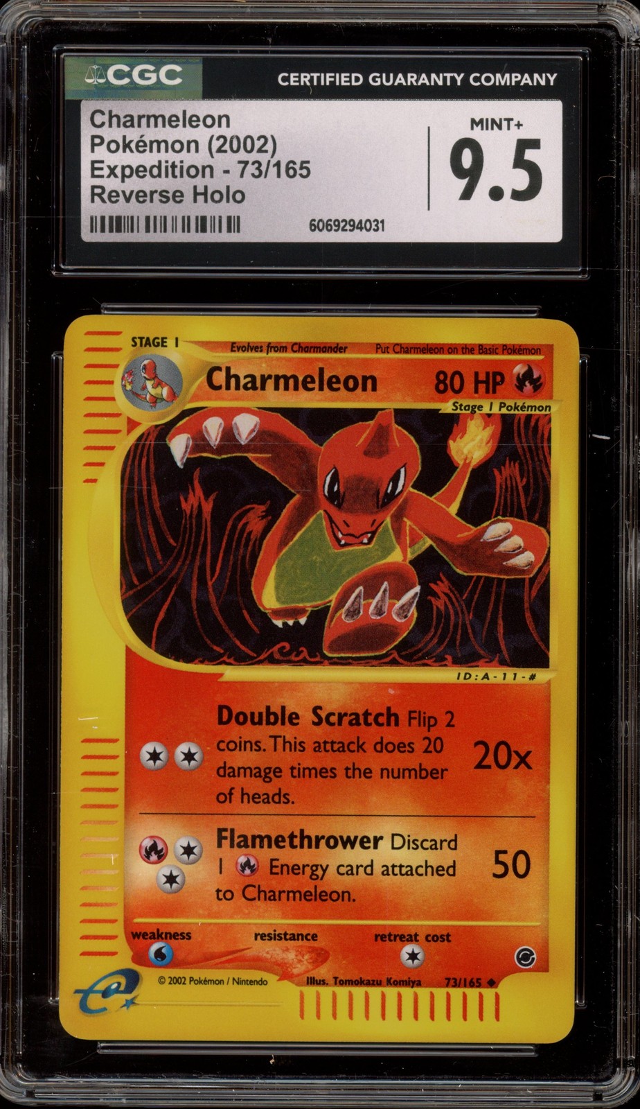 Pokemon Charmeleon Expedition Reverse Holo #73 CGC 9.5