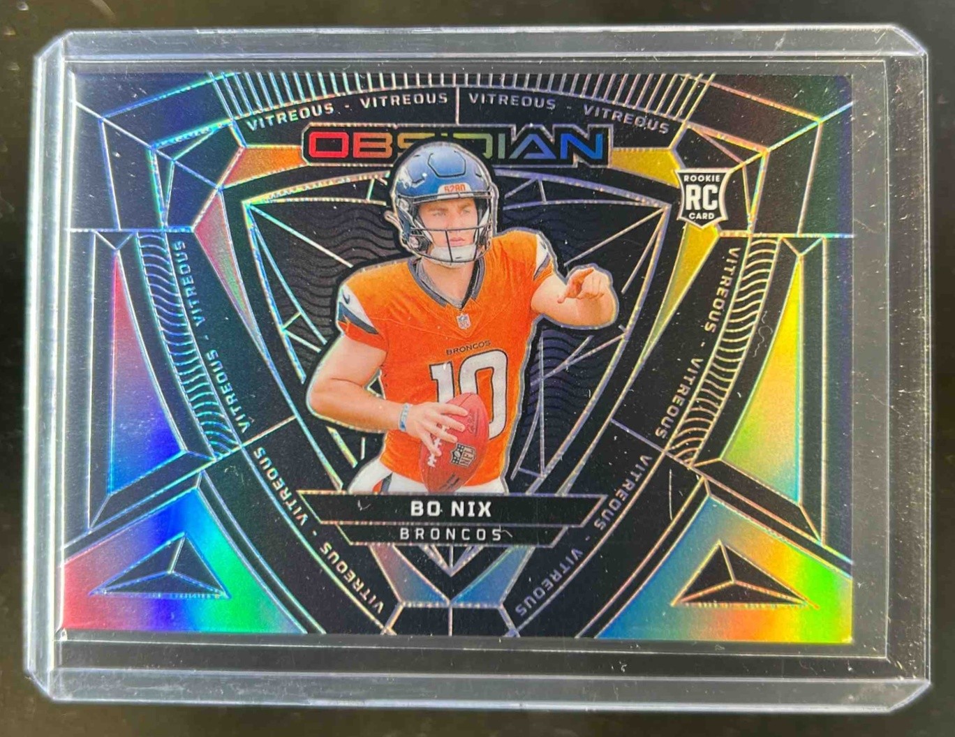 2024 Obsidian Bo Nix Vitreous RC Rookie #4 Broncos