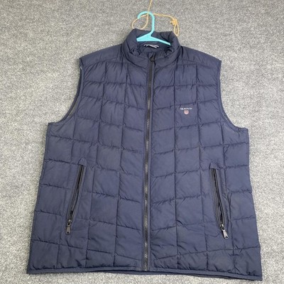 Gant Vest Mens Large Navy The LW Cloud Puffer Quilted Insulated Full Zip Pockets