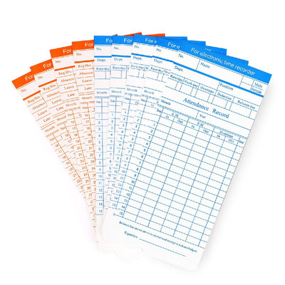 Flexzion Time Cards Monthly Timesheet Clock Timecard - 270 Pack 6 Column