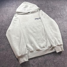 White Fox Boutique Vol.3 Womens XS/S Light Gray Navy Puff Print Oversized Hoodie
