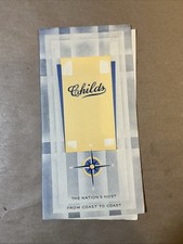 Vintage 1940 Menu Childs Restaurant Cardinal Directions INV-P0792